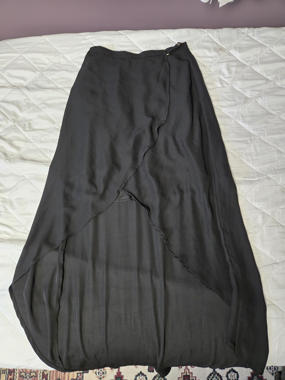 Dynamite Black High-Low Wrap Skirt